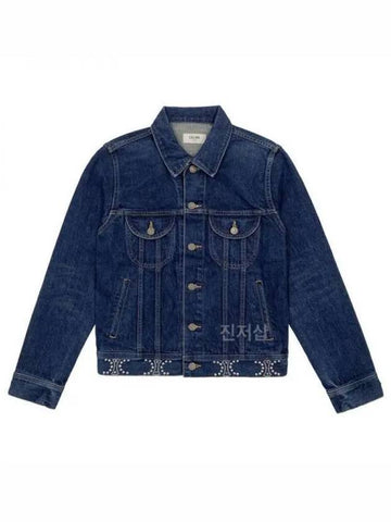 Trucker Jacket Clean Dark Union Wash 36473889 1038382 - CELINE - BALAAN 1