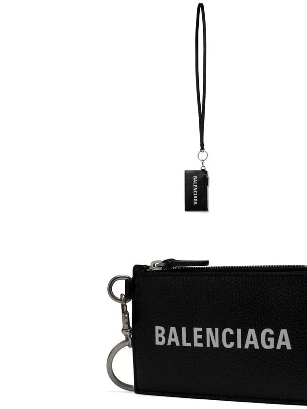 Cash Keyring Card Case Black Silver - BALENCIAGA - BALAAN 4