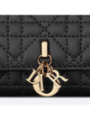 XS Lady Cannage Lambskin Half Wallet Black - DIOR - BALAAN 6