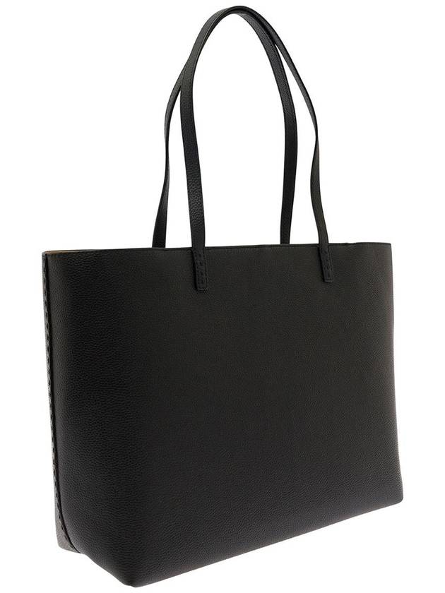 McGraw Logo Leather Tote Bag Black - TORY BURCH - BALAAN 4