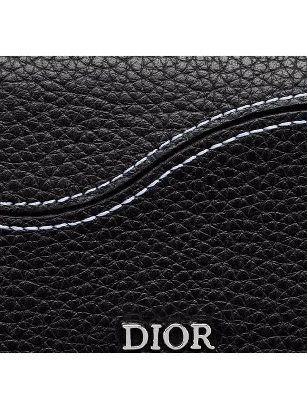 Saddle Leather Business Card Holder Black - DIOR - BALAAN 5