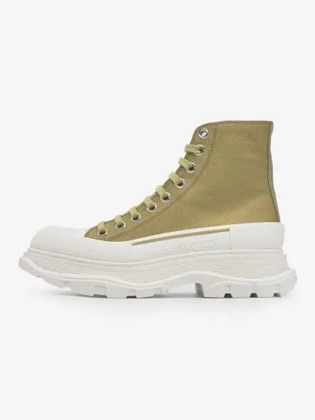 Women's Tread Slick High Top Sneakers Green - ALEXANDER MCQUEEN - BALAAN 2