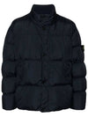 Garment Dyed Crinkle Reps Down Padding Navy - STONE ISLAND - BALAAN 3