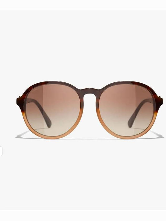 CC logo square round oversized brown sunglasses A71597 - CHANEL - BALAAN 2