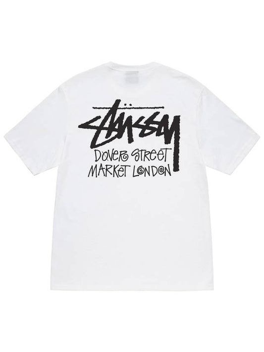 Stock Dover Street Market London T Shirt White 3903738 Stock DSM London T Shirt White - STUSSY - BALAAN 1