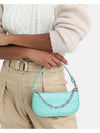 Crocker Embossed Rachel Mini Bag Aqua Blue 21CRMIRAAQUDSMA - BY FAR - BALAAN 2