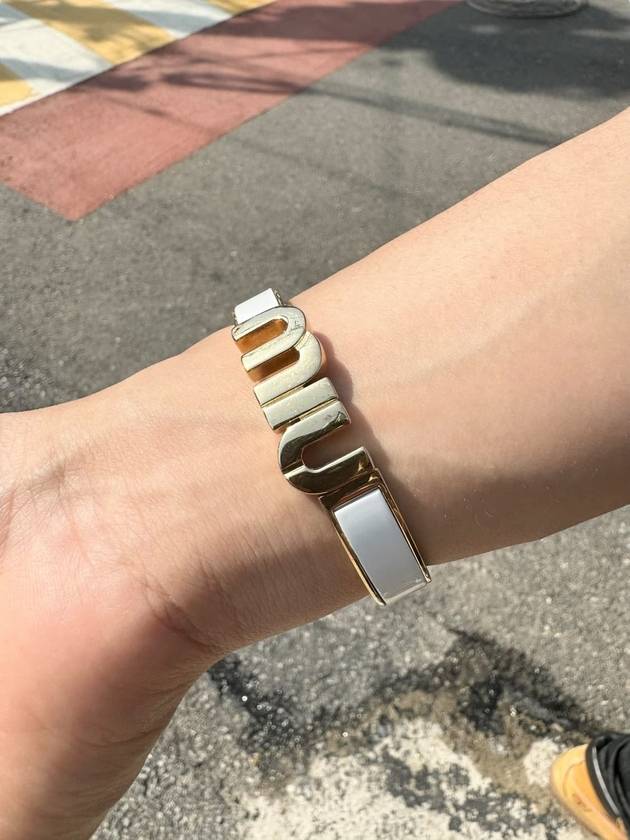 Enamel metal bracelet white - MIU MIU - BALAAN 7