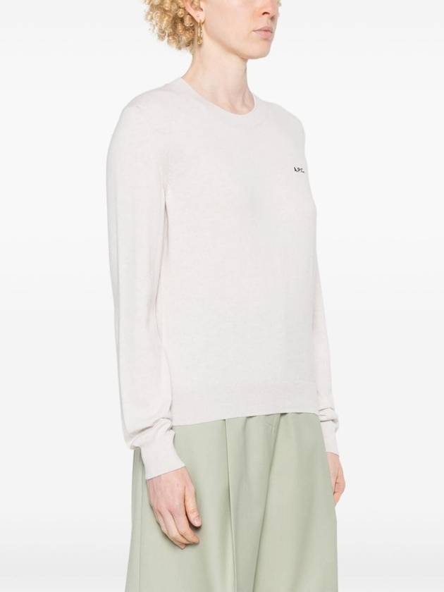 Victoria Embroidery Logo Sweatshirt Ivory - A.P.C. - BALAAN 3