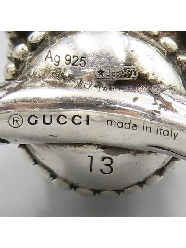 Anger Forest Wolf Head Silver Ring No 13 - GUCCI - BALAAN 4