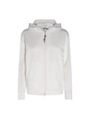 Zipped Hooded Jacket White - BRUNELLO CUCINELLI - BALAAN 1