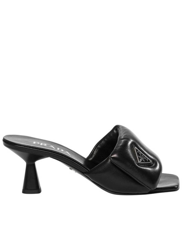 Soft Padded Nappa Sandals Heel Black - PRADA - BALAAN 2