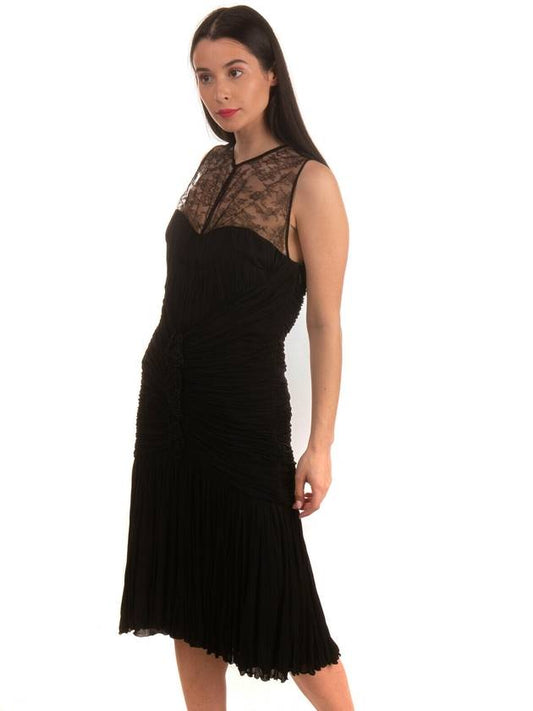 Roberto Cavalli ML size women's onepiece black frill lace dress - ROBERTO CAVALLI - BALAAN 2