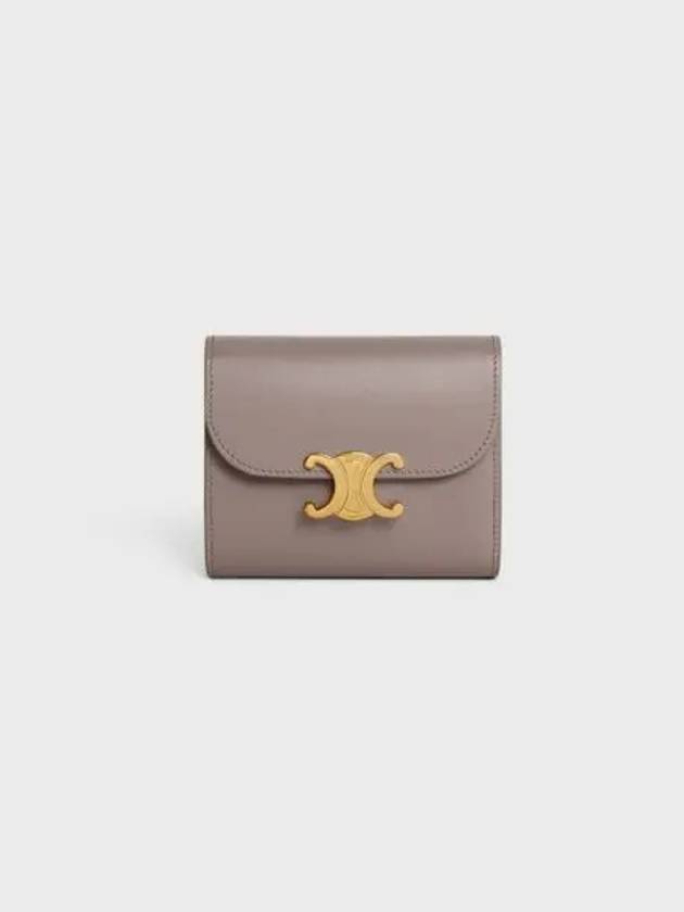 Shiny Triomphe Small Calfskin Half Wallet Acid Brown - CELINE - BALAAN 2