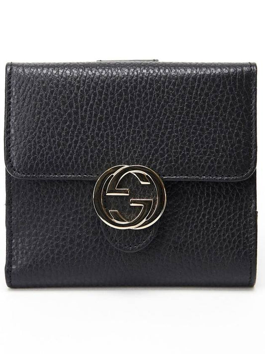 GG Interlocking Half Wallet Black - GUCCI - BALAAN 2