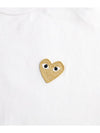 Gold Heart T Shirt White AZT2160514 - COMME DES GARCONS PLAY - BALAAN 4