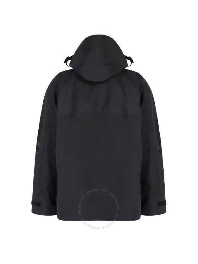 Men's Perforated Logo Zip-Up Hoodie Black - BURBERRY - BALAAN 3