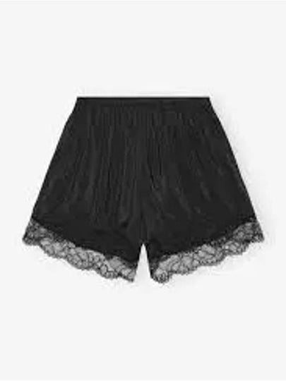 Viscose Harbotal Elasticated Shorts Black - GANNI - BALAAN 2