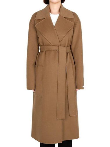 Camel Veleno Wool Coat 001 - MAX MARA - BALAAN 1