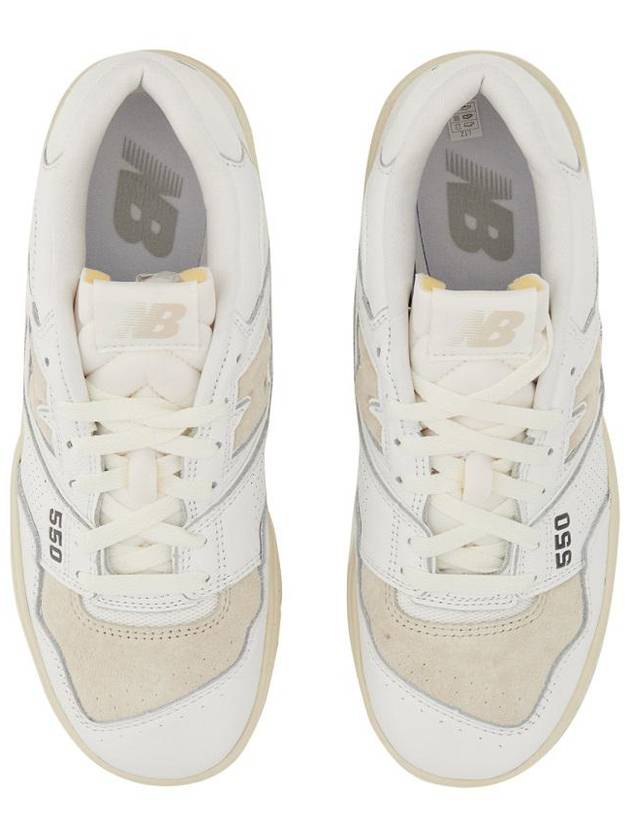 550 Cracked Leather Low Top Sneakers White - NEW BALANCE - BALAAN 3