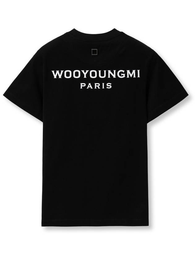 Short sleeve tshirt back logo black unisex - WOOYOUNGMI - BALAAN 1