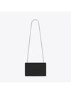 Silver Classic Kate Medium Chain Shoulder Bag Black - SAINT LAURENT - BALAAN 6