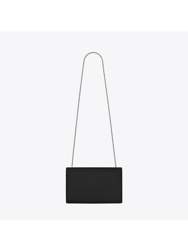 Silver Classic Kate Medium Chain Shoulder Bag Black - SAINT LAURENT - BALAAN 6