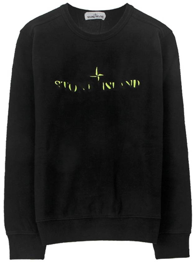 Wappen Patch Erase Logo Sweatshirt Black - STONE ISLAND - BALAAN 2