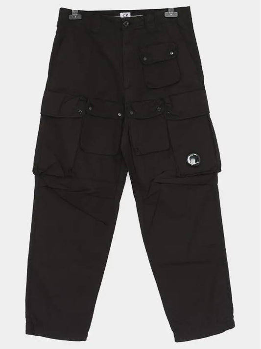 Rip-Stop Loose Utility Cargo Straight Pants Black - CP COMPANY - BALAAN 2