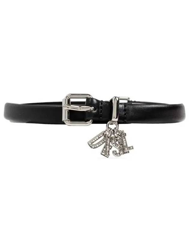 B Charm Loop Double Leather Belt Black - DIESEL - BALAAN 2