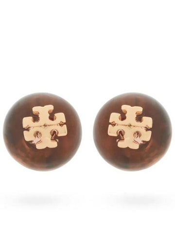 Logo resin stud earrings 160230650 - TORY BURCH - BALAAN 1