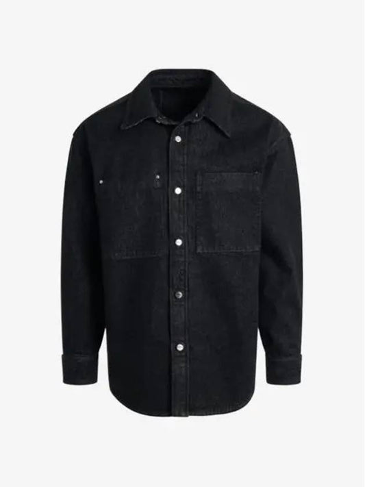 Jelly Fish Back Logo Denim Shirt Dark Gray Men s W241SH15862G - WOOYOUNGMI - BALAAN 2