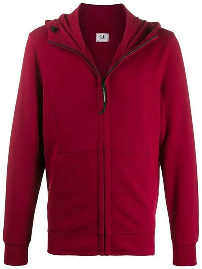 Diagonal Fleece Zip-Up Hoodie Red - CP COMPANY - BALAAN 2