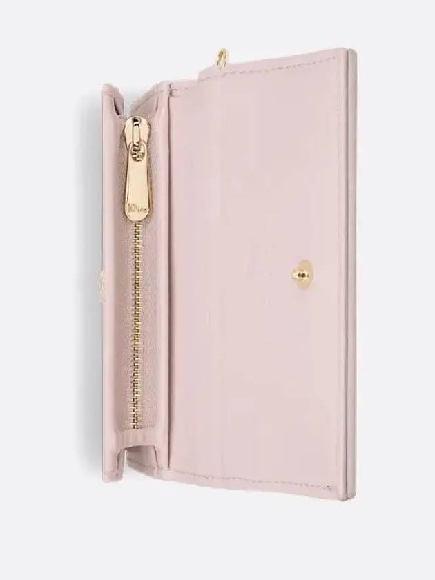 Lady Dior Gardenia Mini Half Wallet Pink - DIOR - BALAAN 4