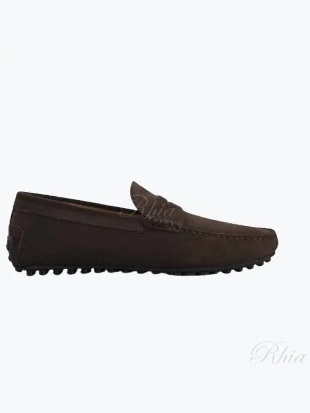 Men's City Gomino Suede Driving Shoes Brown - TOD'S - BALAAN 2