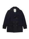 Double Breast Wool Pea Coat Navy - SOLEW - BALAAN 1