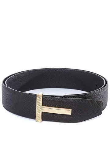 Ridge Gold T Buckle Pebble Ladder Double Sided Belt 122TB246 LCL236G 3BN06 - TOM FORD - BALAAN 1