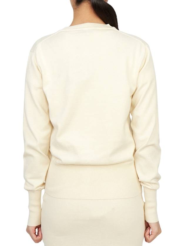 Logo Patch Cardigan Off White - VIVIENNE WESTWOOD - BALAAN 5