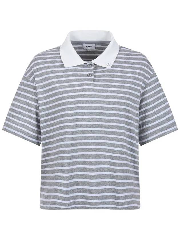 Functional collar striped t-shirt MW3ME290BLU - P_LABEL - BALAAN 6