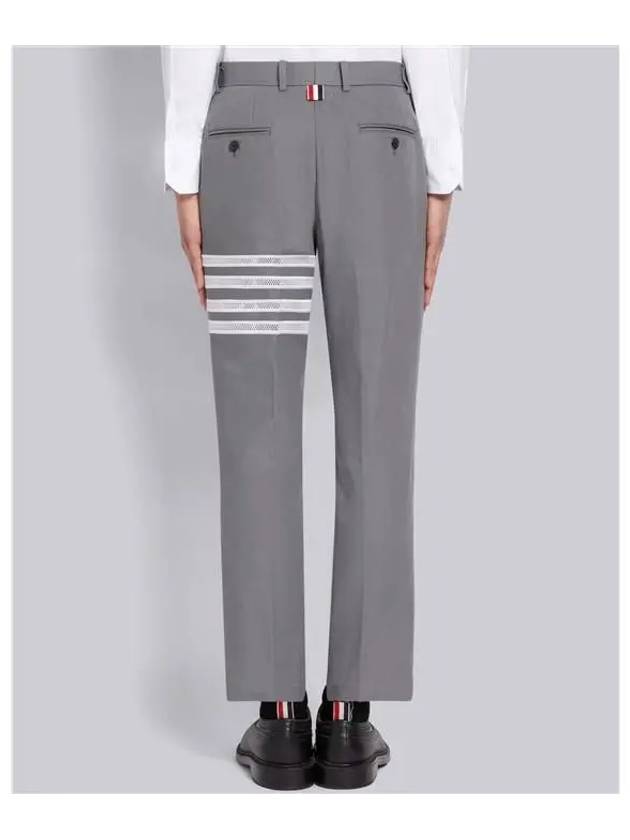 Diagonal Unconstructed Straight Pants Grey - THOM BROWNE - BALAAN 4