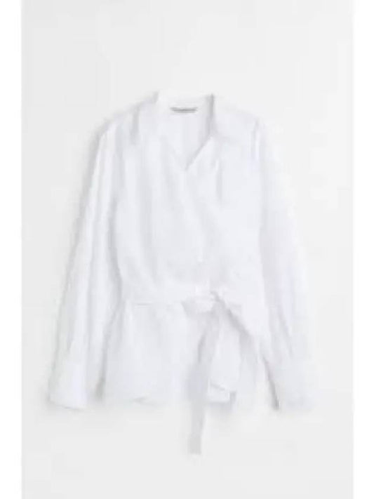 Kimono Poplin Cotton Tie Waist Shirt White - MAISON MARGIELA - BALAAN 1