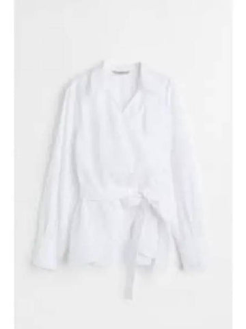 Kimono Poplin Cotton Tie Waist Shirt White - MAISON MARGIELA - BALAAN 1