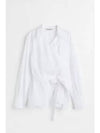 Kimono Poplin Cotton Tie Waist Shirt White - MAISON MARGIELA - BALAAN 1