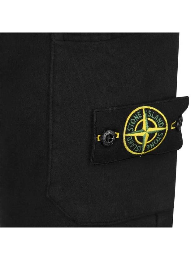 Fleece Bermuda Shorts Black - STONE ISLAND - BALAAN 5