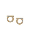 Gancini Crystal Small Earrings Gold - SALVATORE FERRAGAMO - BALAAN 1