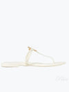 Roxanne Jelly Logo Flip Flops White - TORY BURCH - BALAAN 2