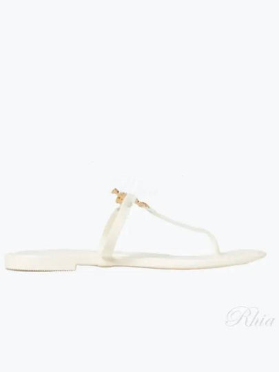 Roxanne Jelly Logo Flip Flops White - TORY BURCH - BALAAN 2