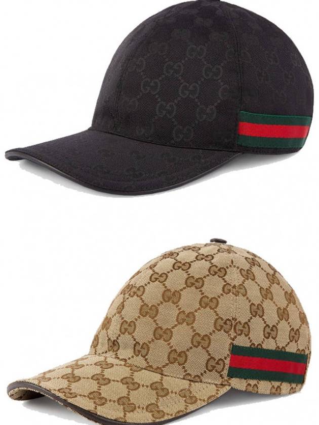 Original GG Web Supreme Canvas Baseball Ball Cap Beige Ebony - GUCCI - BALAAN 2