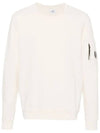 Light Fleece Sweatshirt Beige - CP COMPANY - BALAAN 3