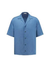 Oblique Cotton Jacquard Short Sleeve Shirt Blue - DIOR - BALAAN 2