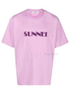 MRTWXJER014 COT002 006B Logo Embroidered Short Sleeve TShirt Lilac - SUNNEI - BALAAN 1
